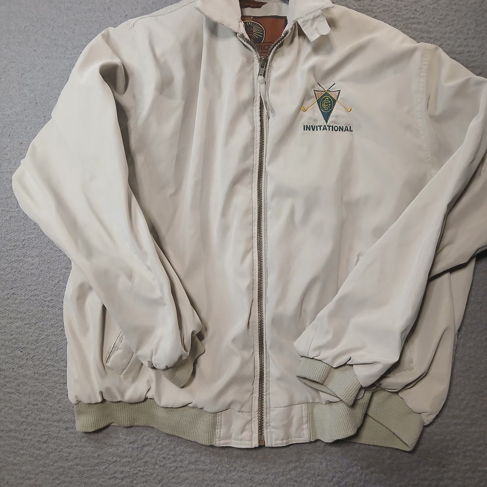 Vintage Weatherproof Garment Company Golf Club Invitational Mens XL Jacket Tan